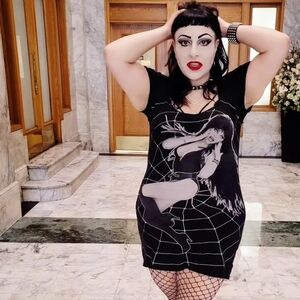 Elvira T-Shirt Dress Kreepsville Size XL